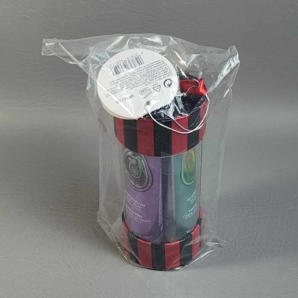 The Body Shop Seasonal Hand Cream Trio Gift Set Cranberry Plum Apple‎ 1 oz RARE - Picture 8 of 8